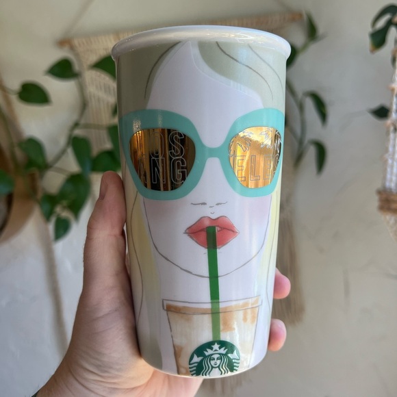 Starbucks Los Angeles Sunglasses Ceramic Tumbler 12 oz Rare Local Design mug cup - Picture 1 of 7